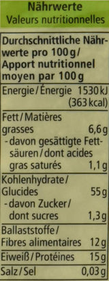 Biologische haverzemelen met kiemen, 500 gram Cereale Naty Shop