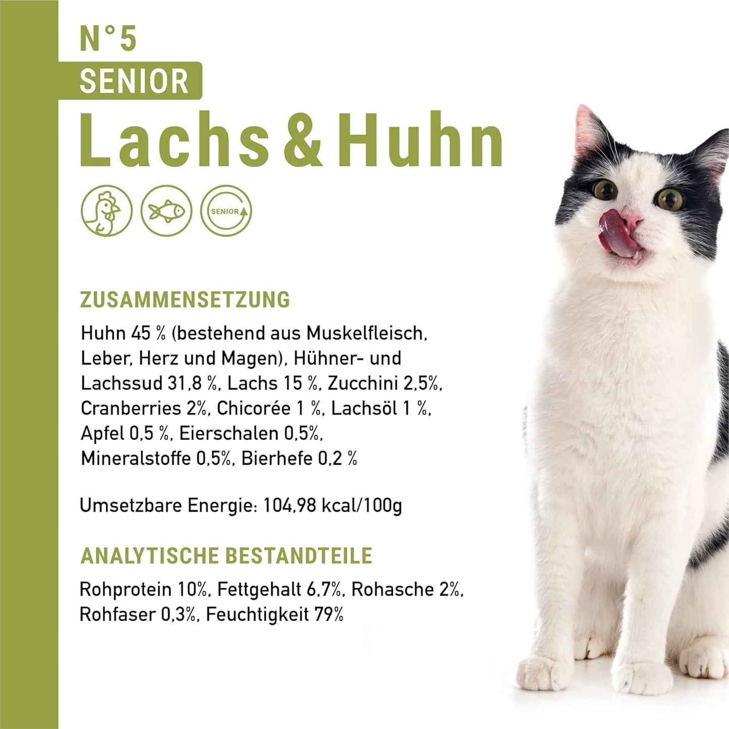 catz finefood Senior Collection Katzenfutter nass - Premium Nassfutter für Ihre Senior Katze - getreidefrei, ohne Zucker, hoher Fleischanteil, Vitamine & Mineralien (6 x 200g dosis)