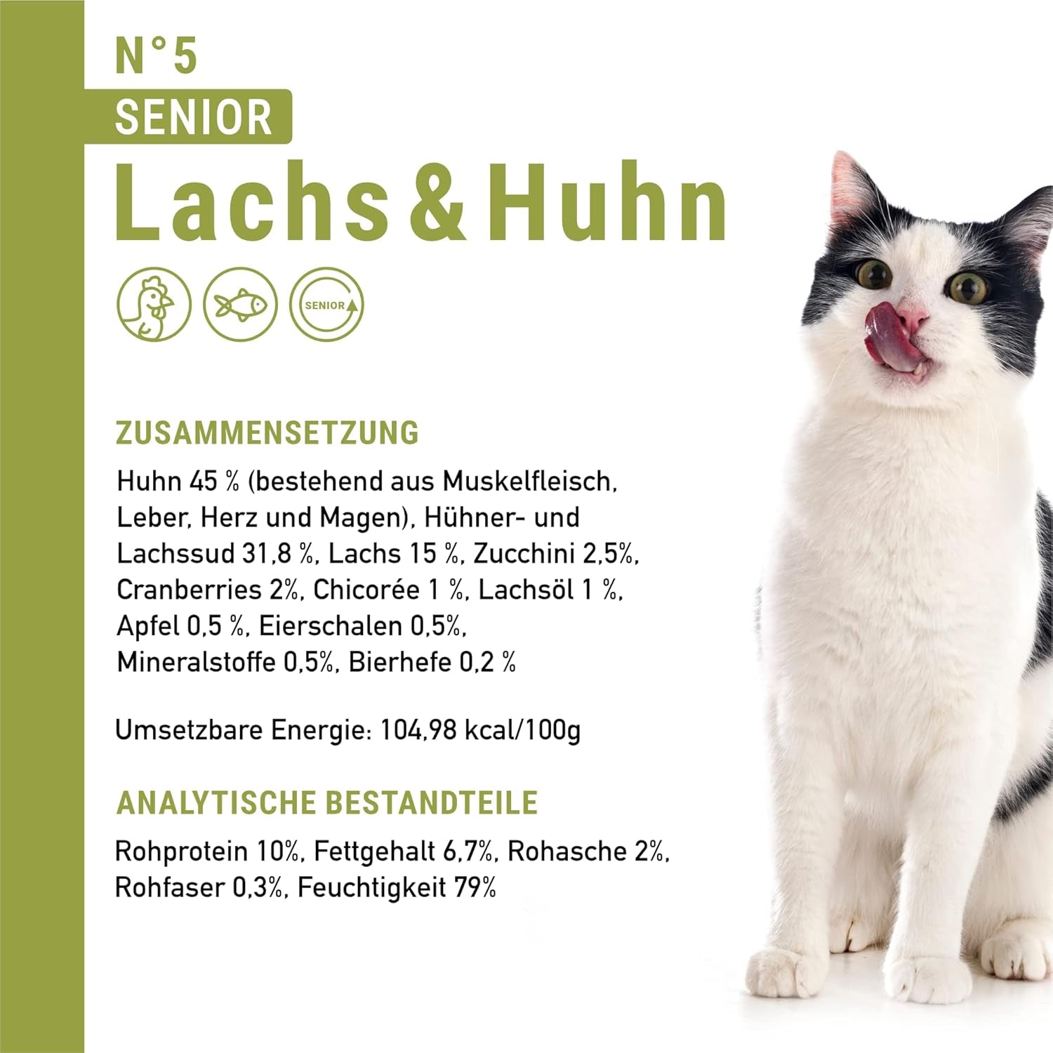 catz finefood Senior Collection Katzenfutter nass - Premium Nassfutter für Ihre Senior Katze - getreidefrei, ohne Zucker, hoher Fleischanteil, Vitamine & Mineralien (6 x 200g dosis)