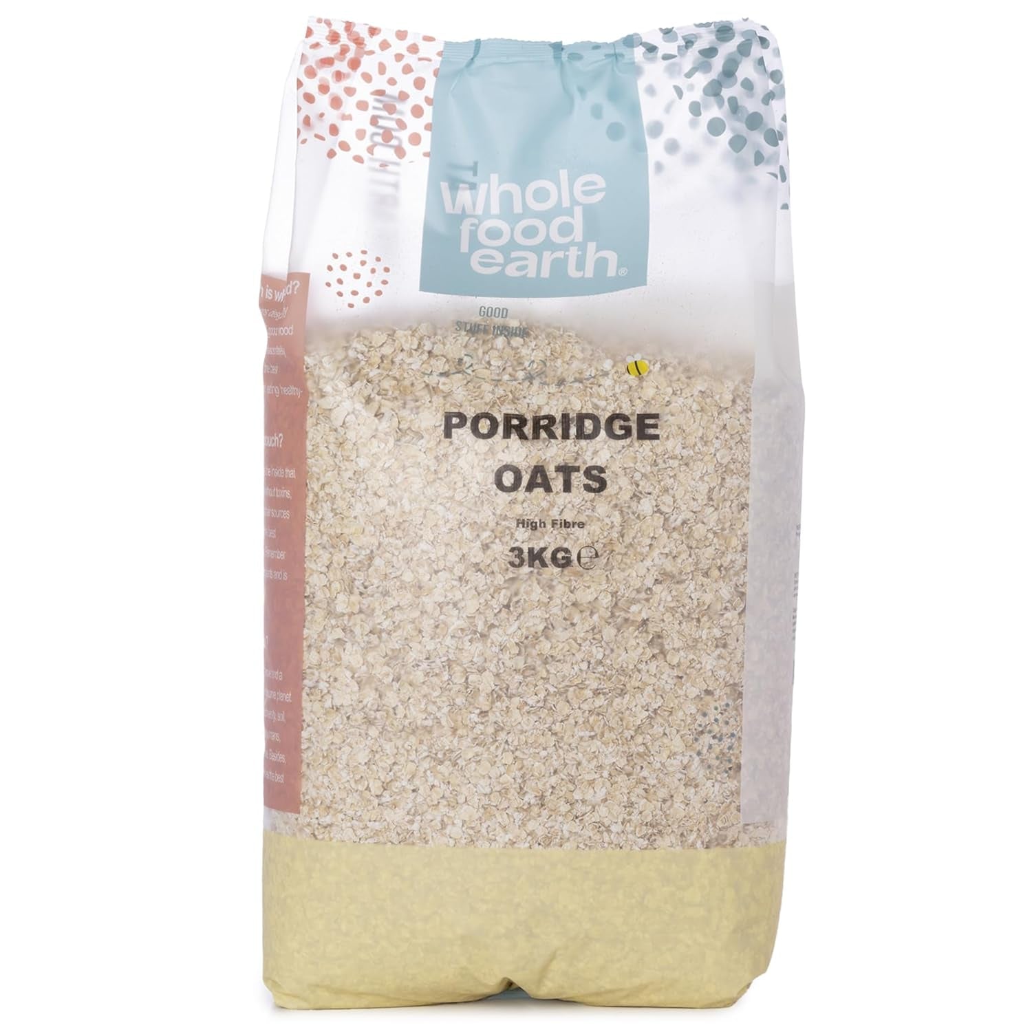 Wholefood Earth - Biologische Havermoutpap 3 kg | Niet-GMO | Veganistisch | Rijk aan vezels