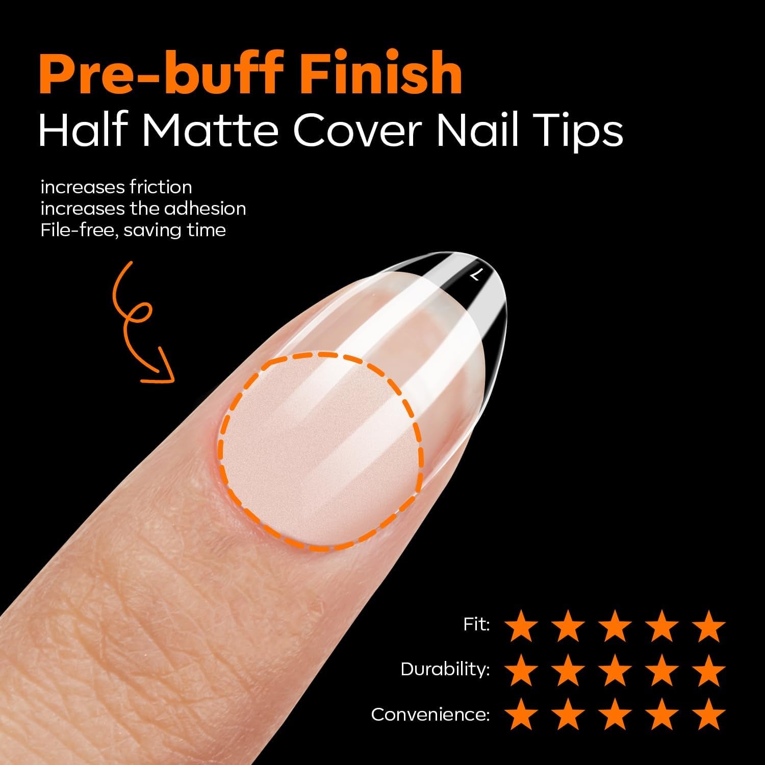 Modelones nageltips 216 stuks - volledige dekking nageltips set, zachte gel tips set, pre-polijsten PMMA hars nageltips, doe-het-zelf lijm op nail art kunstnagels, korte amandelen XS