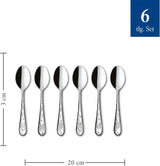 Villeroy & Boch - Toy'S Delight koffielepelset 6-delig Zilver Platina, vaatwasmachinebestendig Keuken Naty Shop