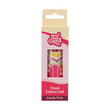 Kleurstof Funcakes Gel Candy Pink: Hooggeconcentreerde kleurstof voor deeg, room, fondant, marsepein, gebak, eenvoudig te doseren, individuele druppels voor levendige kleuren, Halal, 30 g