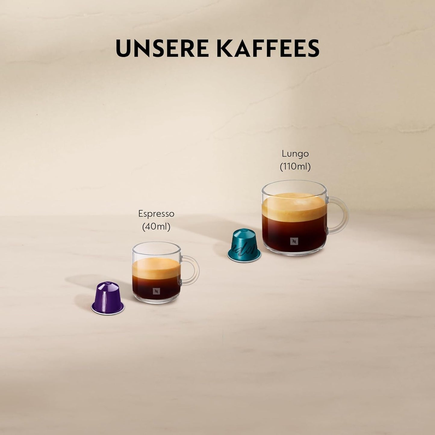 Nespresso capsule-espressomachine De'Longhi EN 80.B Inissia, hogedrukpomp en energiebesparende functie, automatische uitschakeling na 9 minuten, kopjesvolume voor espresso en lungo, watertank van 0,7 l, zwart
