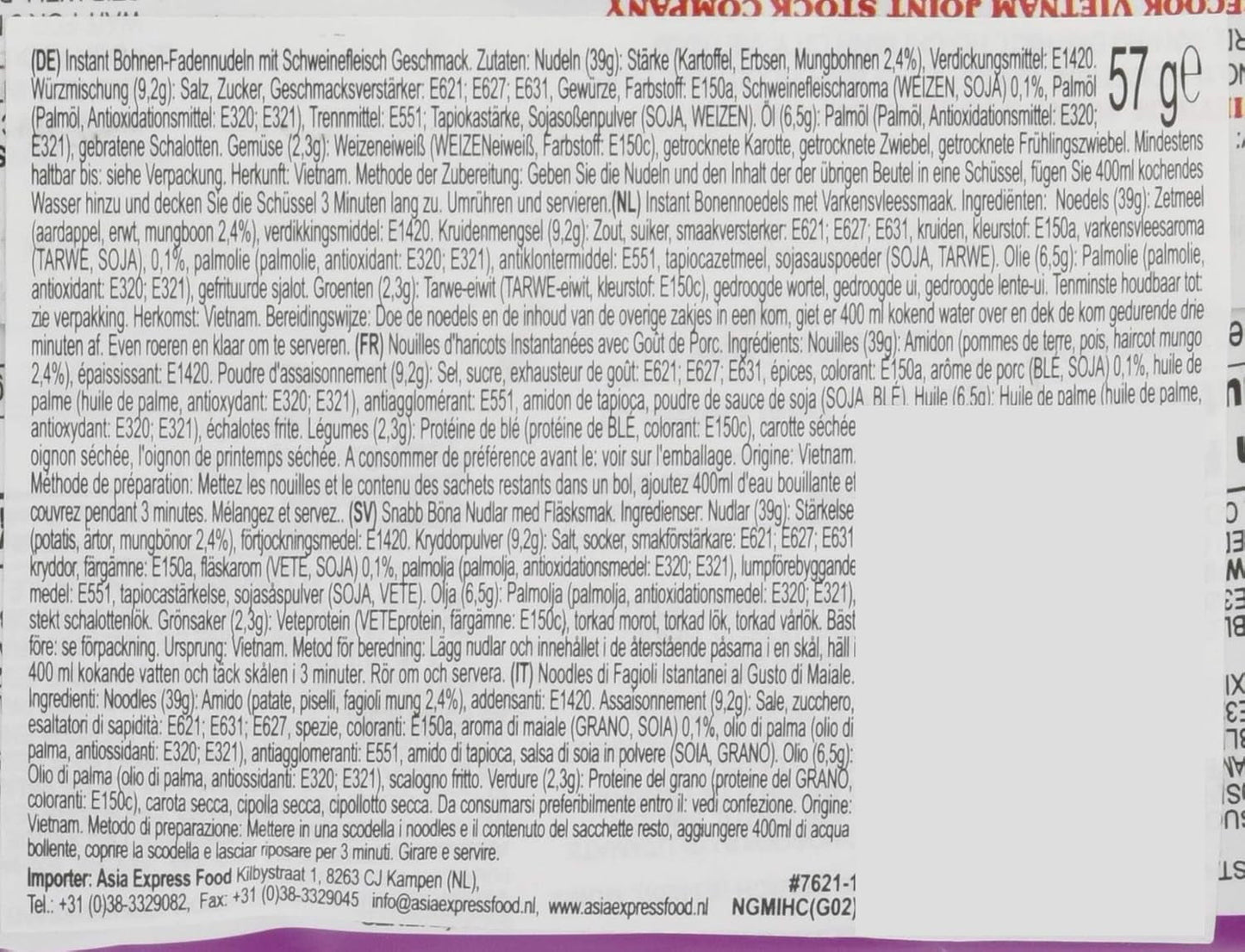 - GD Glazen Instantnoedels met Varkensvlees - (1 x 57 g)