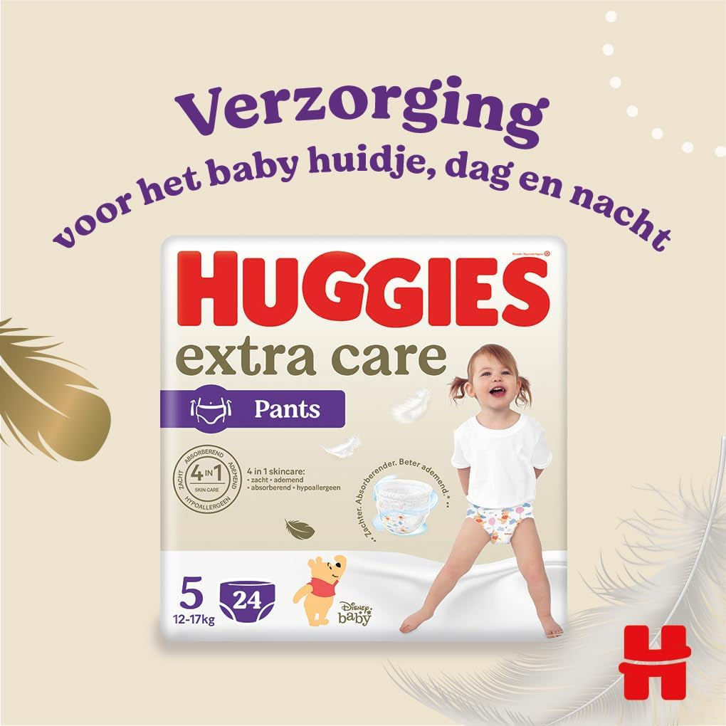 Huggies Extra Care luiers, maat 5 (12-17 kg), Disney design, 96 stuks