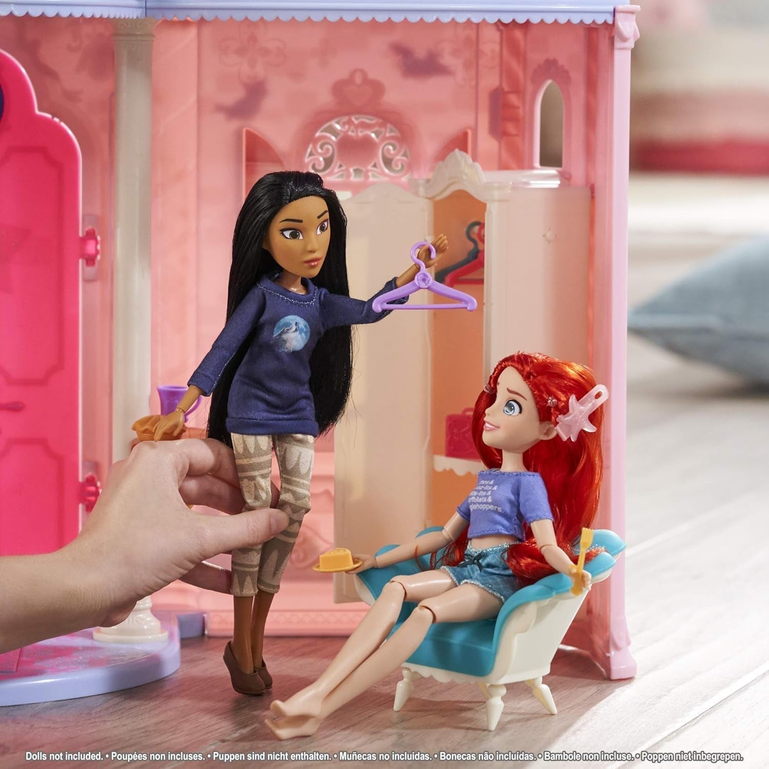 Disney Princess Castle Comfy Squad poppenhuis met 6 meubelstukken en 16 accessoires Speelgoed voor meisjes van 5 jaar Poppenhuizen Naty Shop
