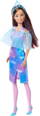 Simba Steffi Love Fantasy Princess, 4 verschillende kleuren, slechts één item verzonden, prinsessenpop met cape en glitterstrepen, 29 cm, vanaf 3 jaar