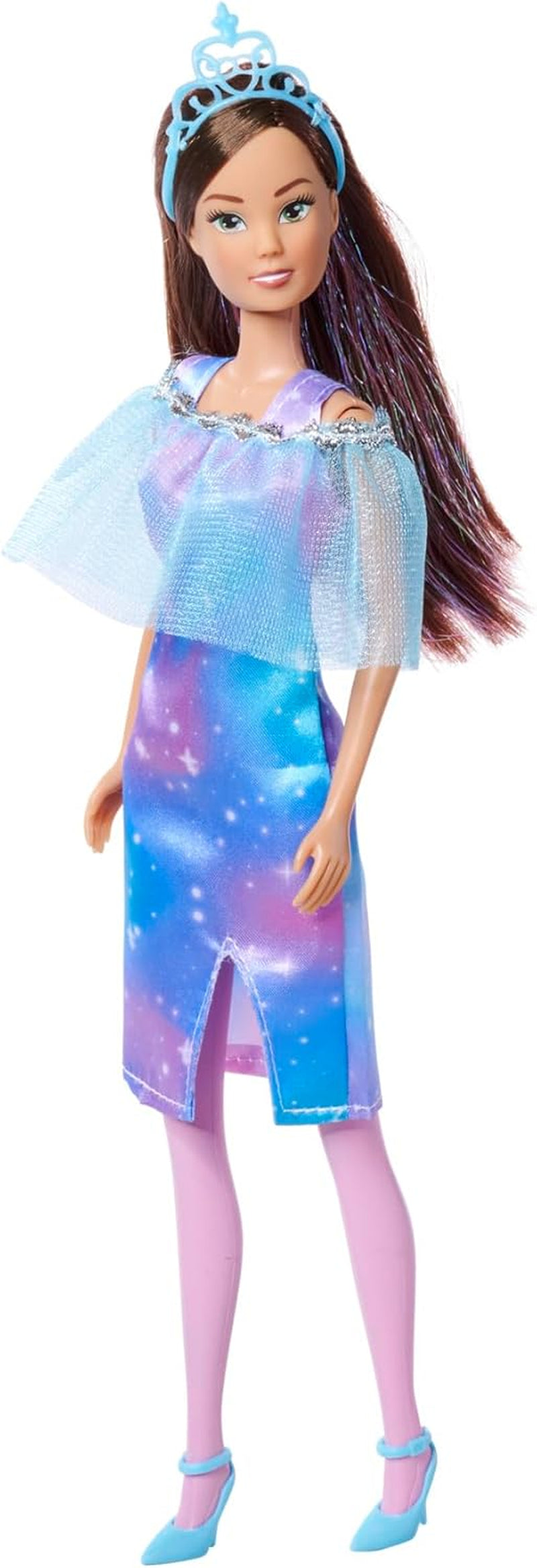 Simba Steffi Love Fantasy Princess, 4 verschillende kleuren, slechts één item verzonden, prinsessenpop met cape en glitterstrepen, 29 cm, vanaf 3 jaar