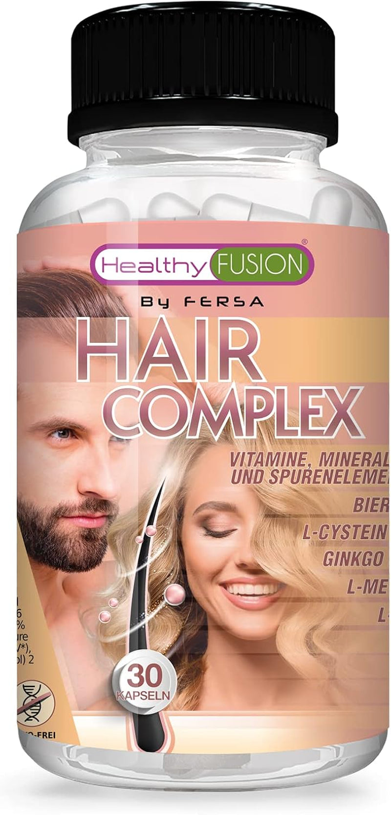 Healthy Fusion Haircomplex, effectief tegen haaruitval, 30 capsules Haarverzorging Naty Shop Standaardtitel