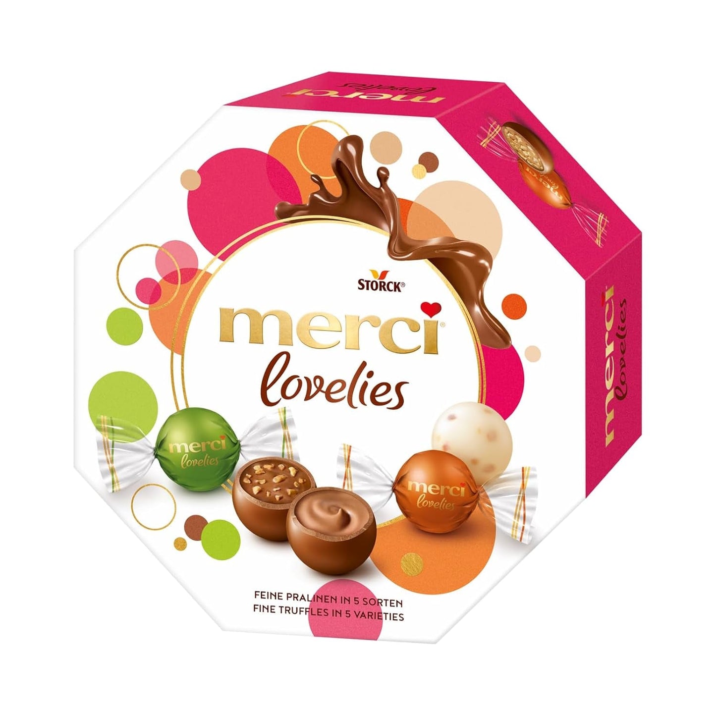 Merci Lovelies Creamy – 185 gram – Pralinemix met Naty Shop gevulde chocoladespecialiteiten