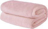 Brentford's flanellen fleece deken, extra zacht, groot, pluizig, warm, slaapkamersprei, eenpersoonsbed, bank, bank, blozen roze - 120 x 150 cm bedden en dekens Beuche den Brentfords-Store Meerdere kleuren compleet