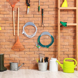 Relaxdays Wandslanghouder Set van 2 voor 30m 1/2" Slang Tuinslanghouder Metalen Slanghouder Grijs