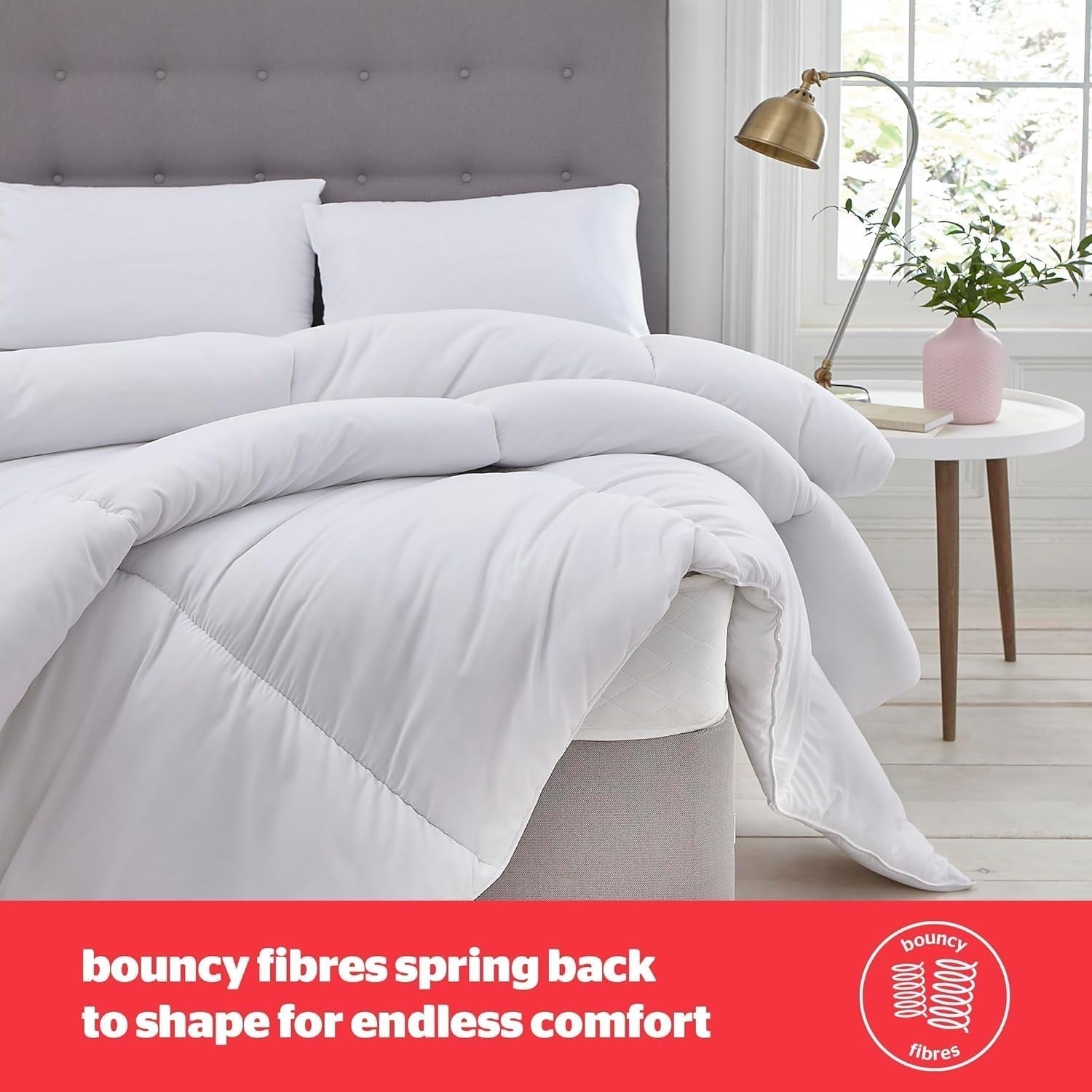 Silentnight bounceback dekbed, 13,5 tog, king size, katoenmix stof, wit, king size Dekbedden en dekbedden Naty Shop