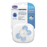 Chicco PhysioForma Comfort-fopspeen 16-36 maanden, babyfopspeen met siliconen speen, 1 stuk, ondersteunt fysiologische ademhaling en correcte orale ontwikkeling, blauw