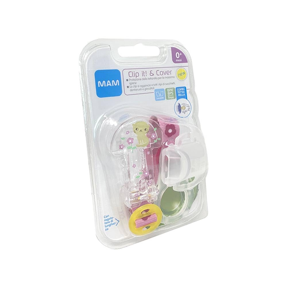 MAMMA Clip het! & Cover, ketting met speenhoesje, neutraal