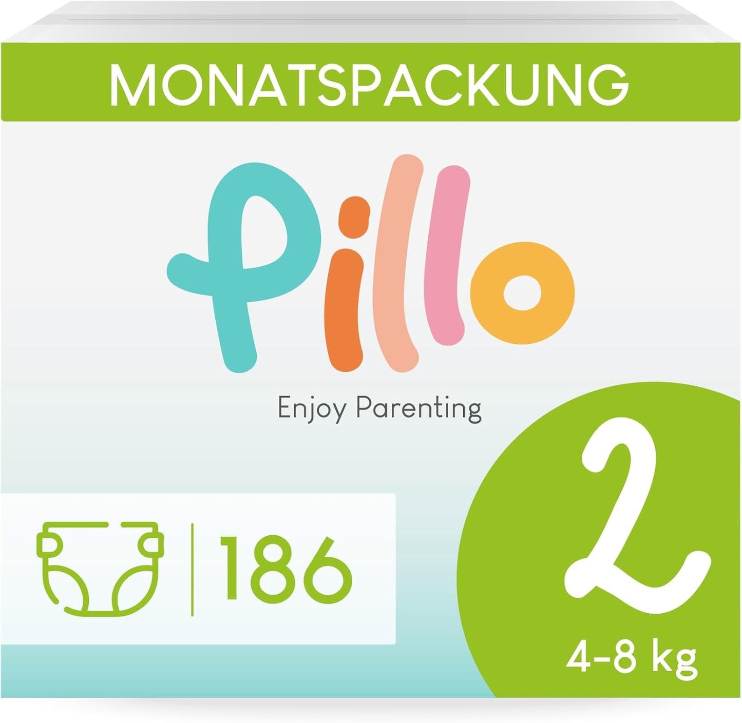 Luiers Pillo 3 - Doos met 168 luiers, 6 verpakkingen van elk 28 luiers, maat 3 - Midi (6-10 kg) - Luiers voor baby's