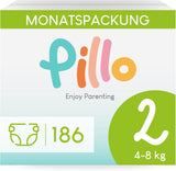 Luiers Pillo 3 - Doos met 168 luiers, 6 verpakkingen van elk 28 luiers, maat 3 - Midi (6-10 kg) - Luiers voor baby's