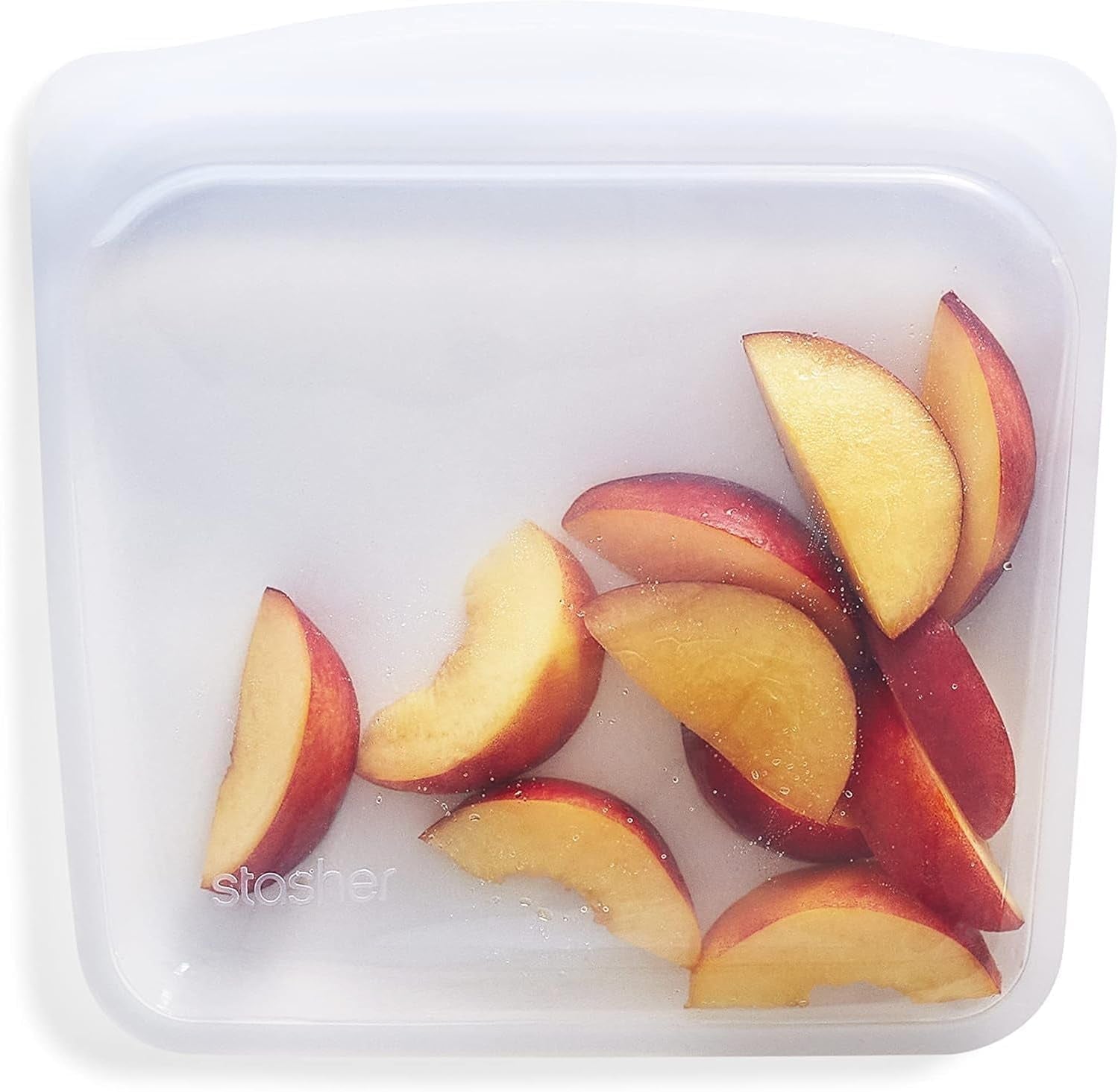 Stasher Bag Herbruikbare premium siliconen voedselzak Sandwichzak Doorzichtig Duurzaam Oven Vaatwasmachine Vriezerbestendig Milieuvriendelijke lunchzak Lekvrij 828ml Voedselbewaardozen Naty Shop Doorzichtig