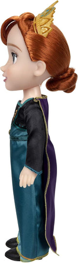 Disney Frozen 2 Anna-pop - een 35 cm grote beweegbare pop in een iconische mode-jurk met het Arendelle-embleem en een tiara voor extra plezier, voor meisjes vanaf 3 jaar