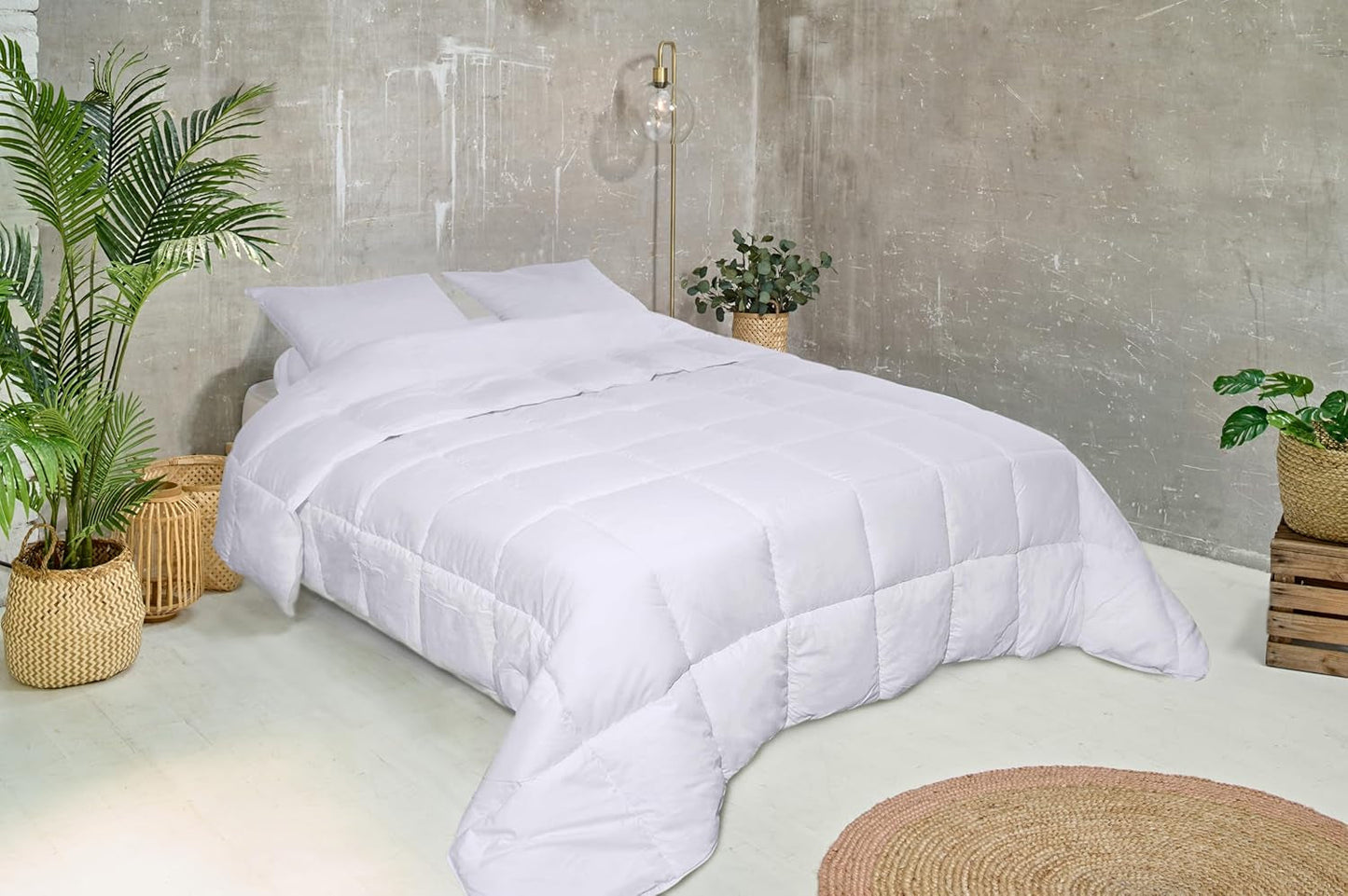 Bleu Câlin Quilt voor 2 personen, Sensation Quilt, Zeer Warm, Wit, 240X260 Cm, KSD50 Quilts en quilts Naty Shop