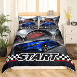 Jungen Cartoon Auto Beddenset 135X200,Kinder Bau Fahrzeuge Tröster Abdeckung Für Kind Kleinkind Teens,Dinosaurier Bettbezug,Traktor Maschinerie Bagger Bettdecke Abdeckung,Lkw Autos Bedtuchen Naty Shop Multi 5 135*200+80*80*1