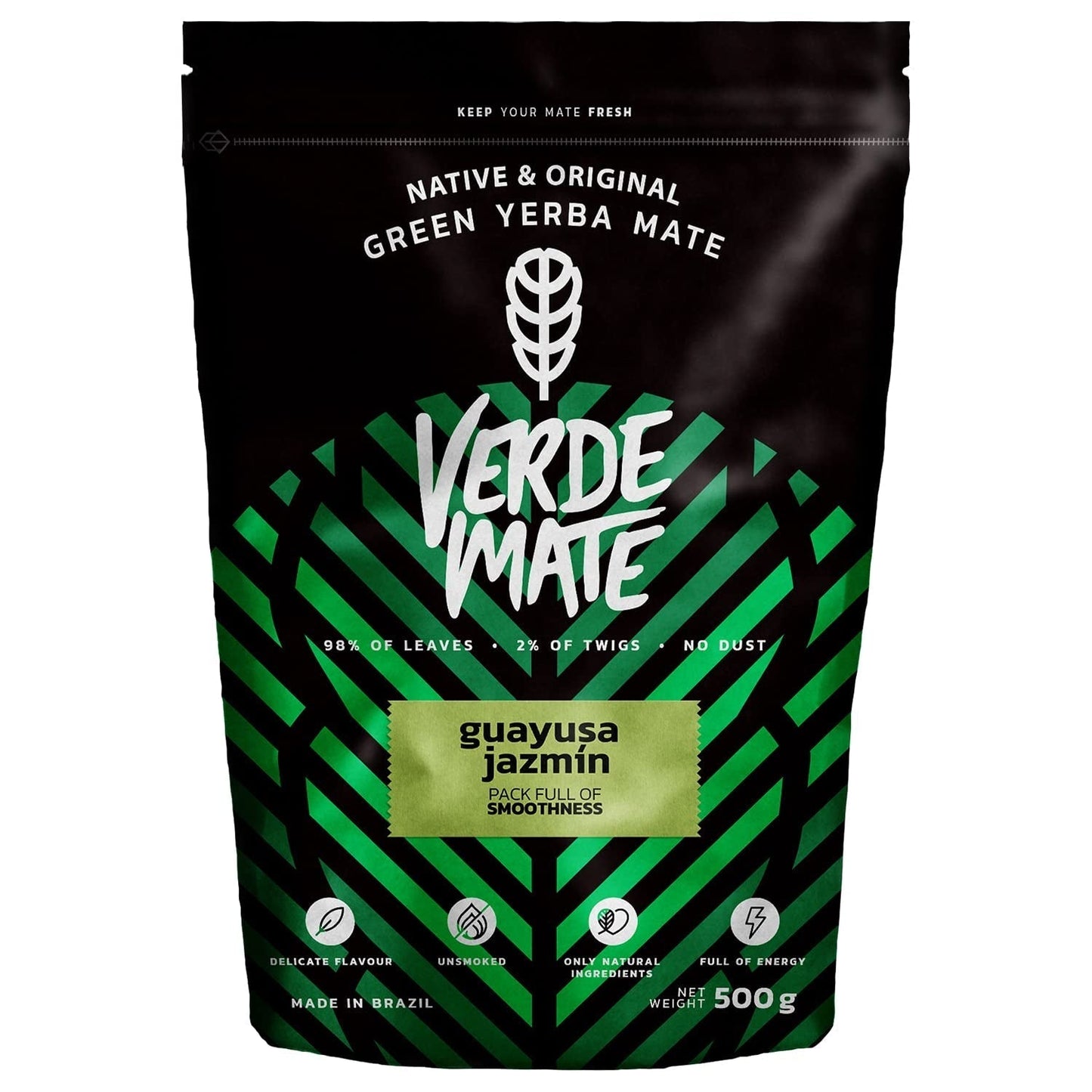Kruiden Yerba Mate theeservies | Yerba Mate met kruiden | Green Mate Groene Energie Guarana, Guayusa Jazmin, Sarsaparilla | Braziliaanse Groene Yerba Mate | 3X500G