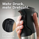 Bosch Stabmixer Ergomaster Serie 6 MSM6M673, 10 Jahre Motorgarantie, Edelstahl-Klingen, Verschleißfreie Keramik-Kupplung, Luftkühlung, Zerkleinerer, Kartoffelstampfer, Schneebesen, 1000 W Keuken Naty Shop