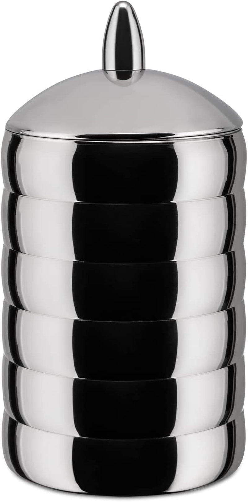 Alessi Kalisto 2 CB02 - 18/10 roestvrijstalen keukenpot met aluminium knop, 114 cl, zilver Bewaardozen voor voedsel Naty Shop Kalisto 2