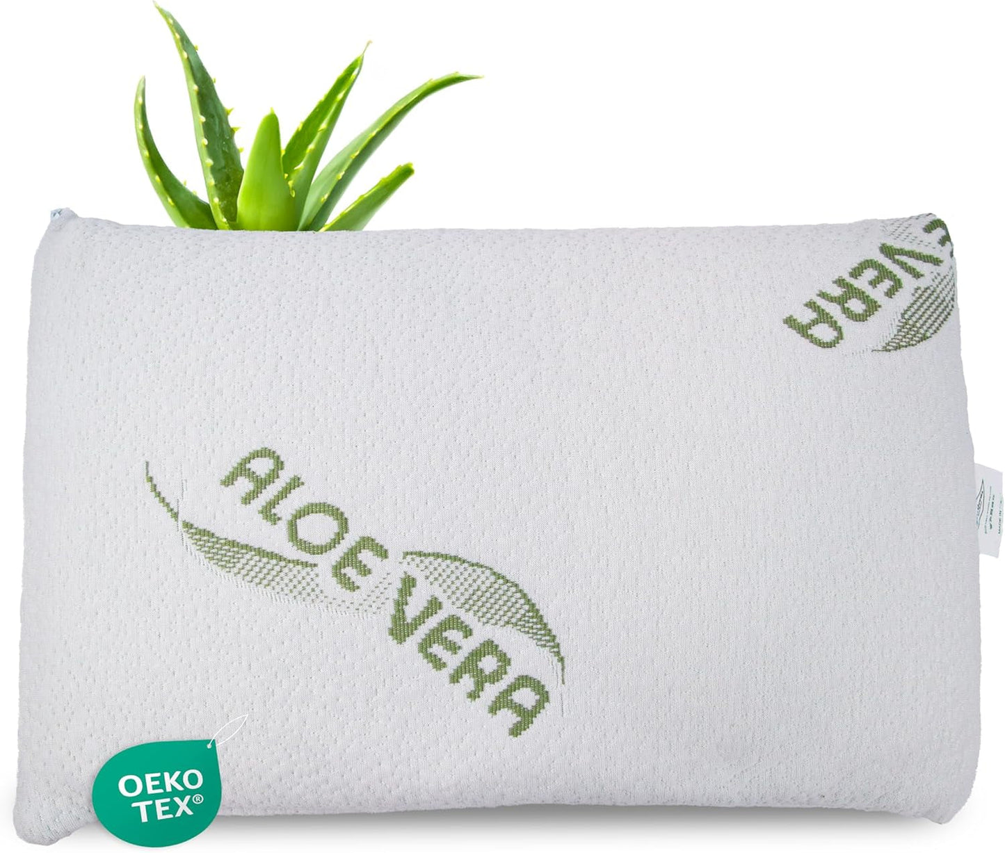 Maxxgoods Orthopedisch kussen Visco gelschuim neksteunkussen met aloë vera beschermhoes en 100% katoenen binnenhoes - kussen voor buik-, rug- en zijslapers (42 cm x 70 cm x 12 cm) Naty Shop Cervicale orthopedische kussens 50 x 30 x 5 cm