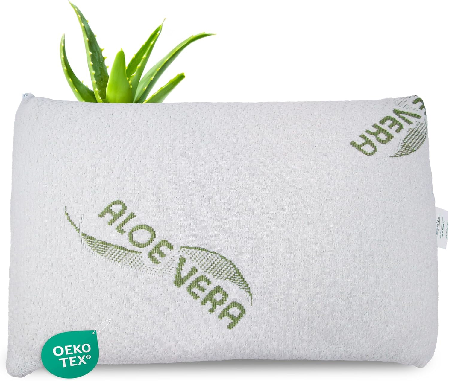 Maxxgoods Orthopedisch kussen Visco gelschuim neksteunkussen met aloë vera beschermhoes en 100% katoenen binnenhoes - kussen voor buik-, rug- en zijslapers (42 cm x 70 cm x 12 cm) Naty Shop Cervicale orthopedische kussens 50 x 30 x 5 cm