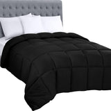Utopia Bedding Dekbed voor het hele seizoen, 250 g/m2 pluche, gesiliconiseerde vezelvulling, tweepersoonsbed, gestikt in doos (dubbel XL lichtgrijs) Naty Shop dekbedden en dekbedden Black King (1-pakket)