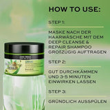 John Frieda - Deep Cleanse & Repair Mask/treatment - Inhoud: 250 ml - Met hennepzaadolie + voedende avocado - Kalmerend haarmasker voor beschadigd haar Naty Shop haarmasker