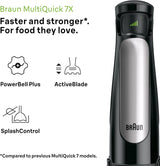 Braun Household Hogar Multiquick 7 Mixer, Spritzschutz, Spülmaschinenfest, Bpa-Frei, 600 Ml, Zerkleinerer 500 Ml, Eisklinge, MQ 7035XBI, 1000 W, Schwarz, MQ7035XBI Keuken Naty Shop