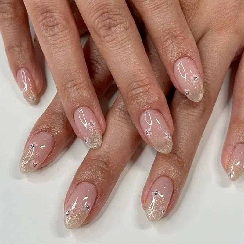 24 Stuks Korte Druk Op Nagels Goud Glitter Nep Nagels Lijm Op Rode Swirl Lijm Nagels Set Acryl Nagels Vrouwen accessoires