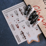 JMEOWIO Nagelsticker Glitzer Weihnachten 10 Blatt Nail Art Sticker Selbstklebend Nagelaufkleber Schneeflocken Winter Decoratie Nageldesign Zubehör