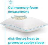 Linenspa Wit Standaard Gel Memory Foam Kussen Naty Shop Standaard Kussens