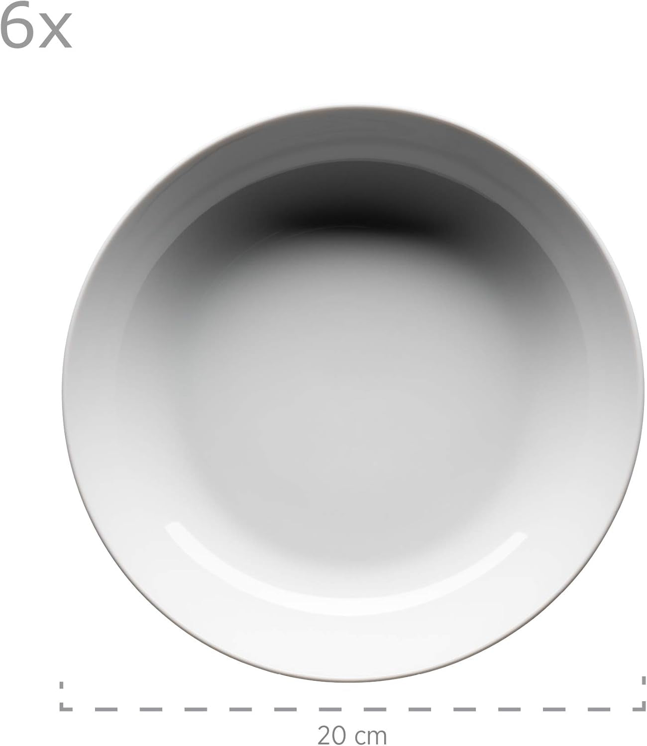 Mäser Barca servies voor 6 personen, set van 12, porselein, wit