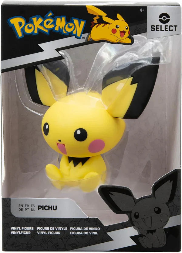 Pokemon Pichu Vinyl Figuur 10 cm - Officieel gelicentieerde Jazwares, hoge kwaliteit