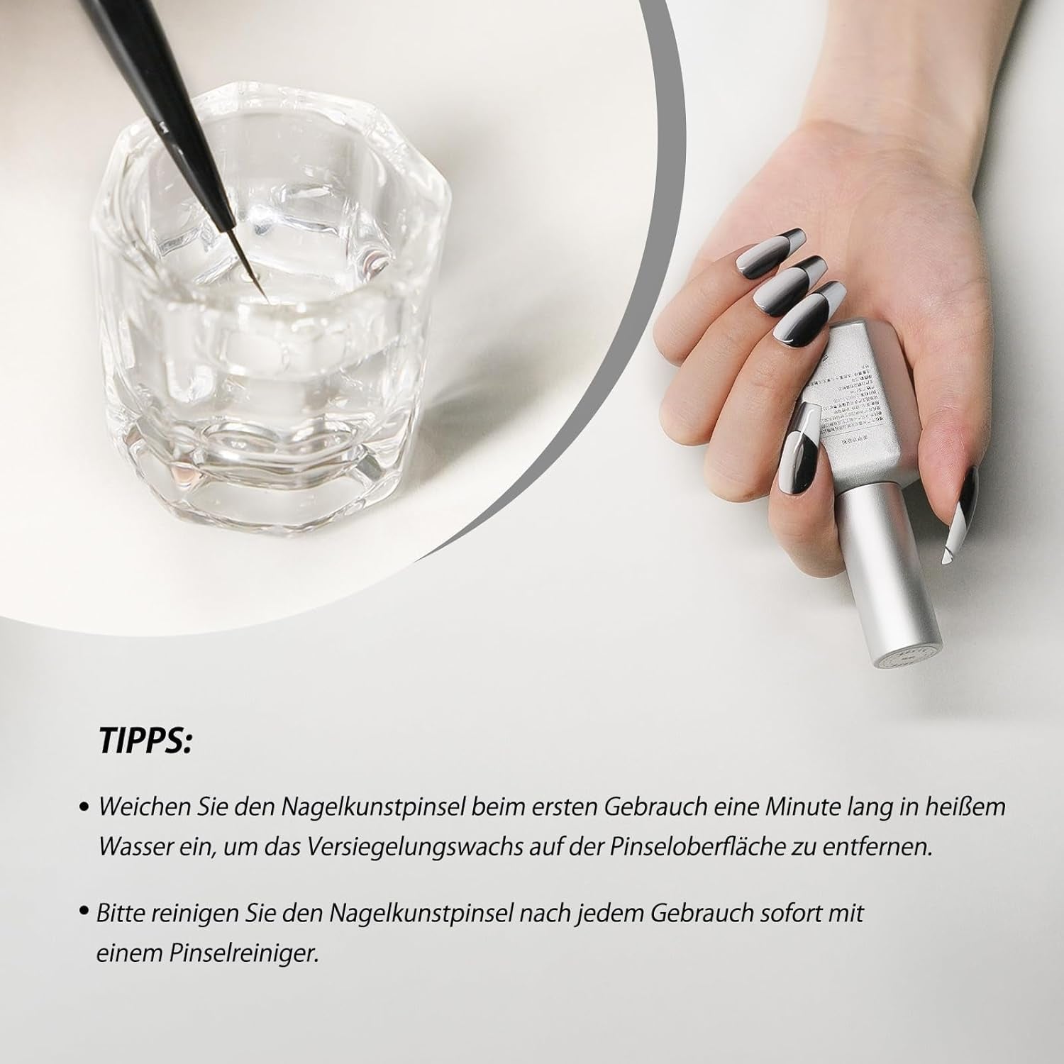 Nagel Pinsel 8 Stück Pinsel voor Gelnägel, Nageldesign Gel Pinsel Dotting Painting Line Pen voor Nagelack Gel Acryl Nagel Pinsel Nailart Kit Acryl Pinsel Fineliner Nägel Selber Machen