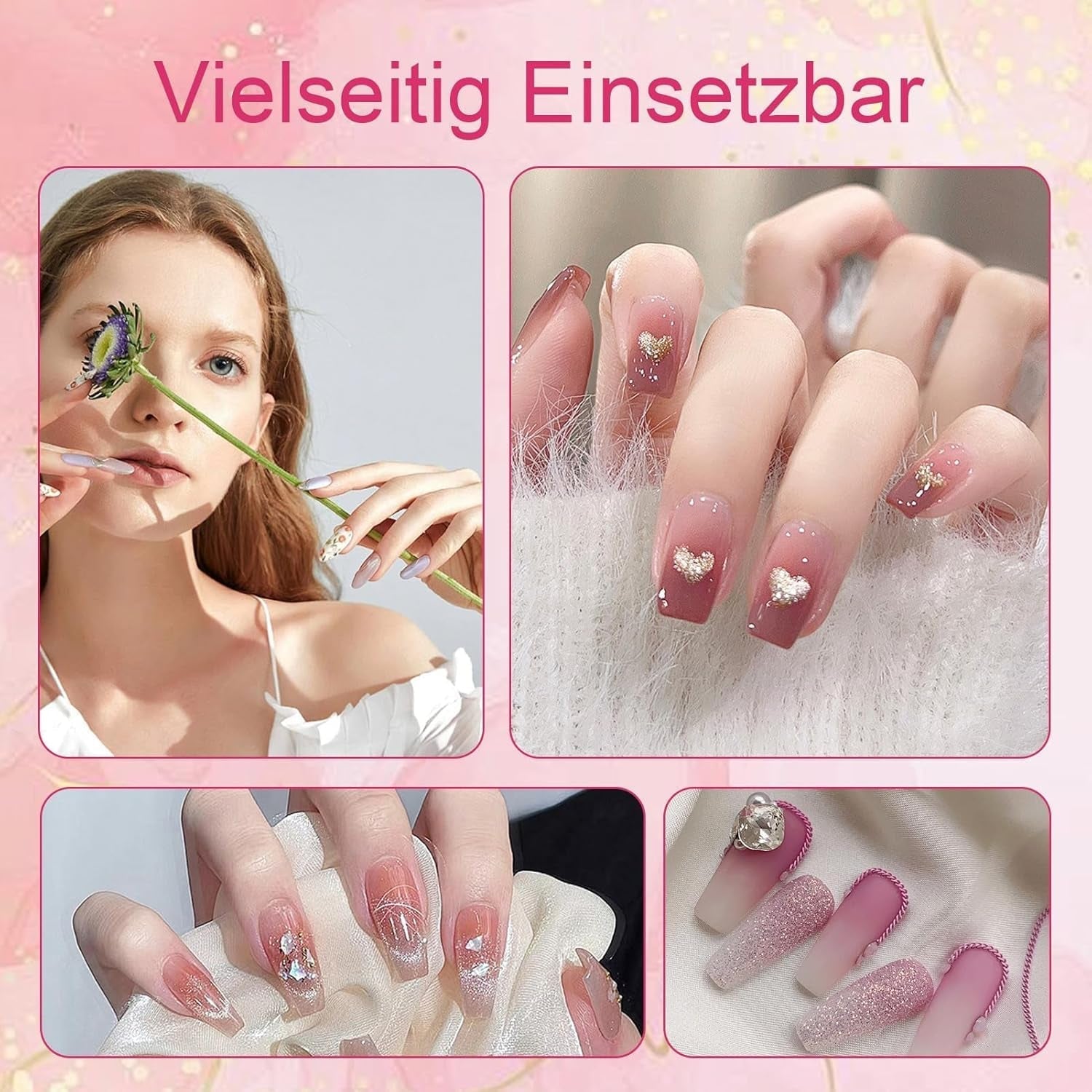 100 Stk Nail Art Schwamm Mit Metallgreifer, Nailart-Zubehör, Baby Boomer, Rendering-Werkzeuge Mit Greifer-Blöcken, Maniküre-Gradient Nail Art Schwamm, voor Pinselset, Nägel, Nageldesign-Zubehör