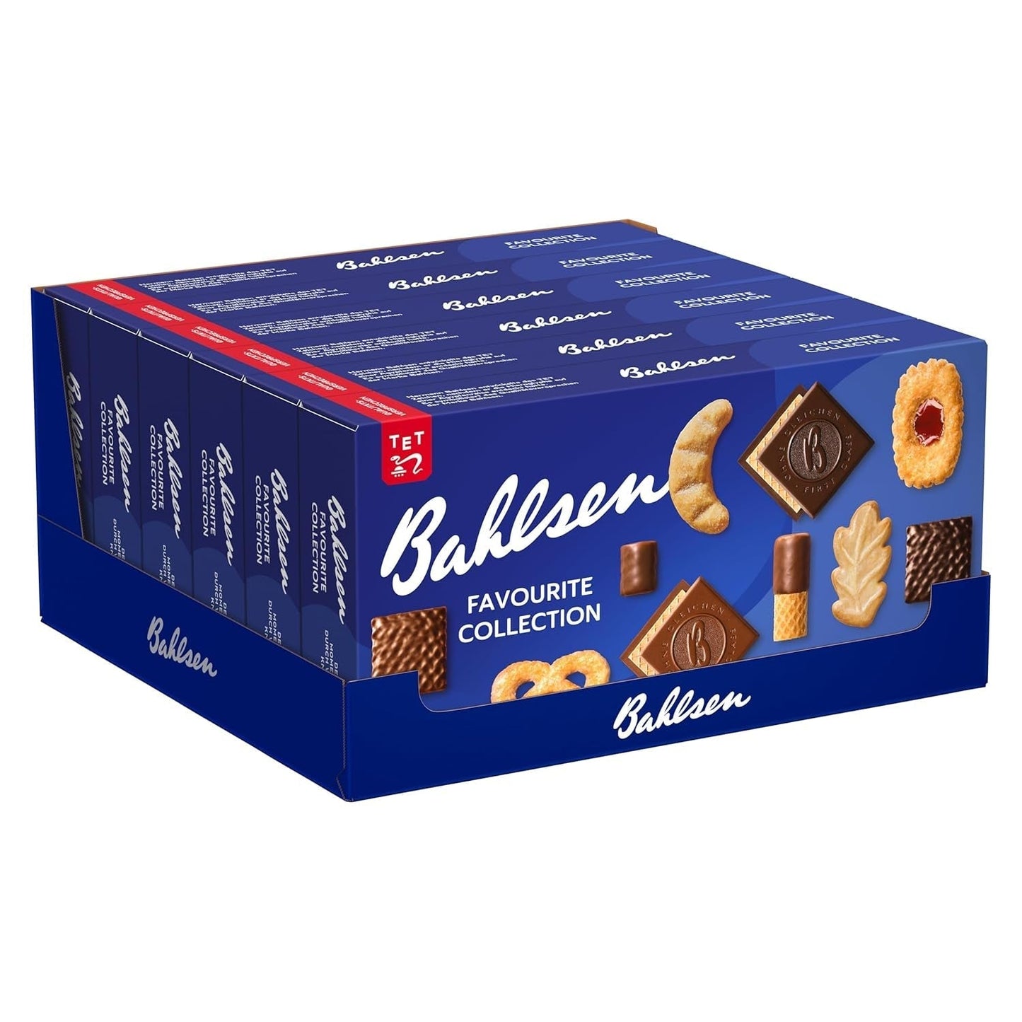 Bahlsen Favorite Collection S Pak van 6 knapperige koekjes en wafelmix pure chocolademelk (6 x 161 g / 966 g)