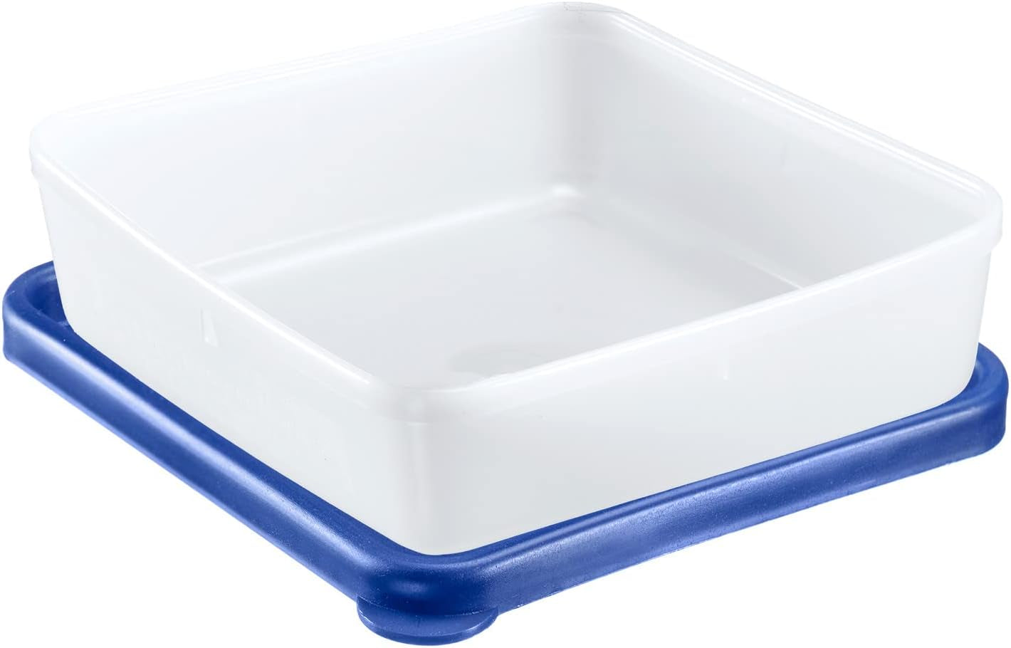 Westmark 4 voedselbewaar-/vriescontainers, inclusief deksel, inhoud: elk 0,25 l, stapelbaar, kunststof, Trio, kleur: transparant/blauw, 25042270 Voedselbewaardozen Naty Shop
