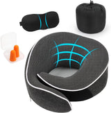 KILDOWS Vliegtuig-nekkussen, Memory Foam-reiskussen, Vliegtuig-reiskussen met oogmasker en oordopjes, Orthopedisch nekkussen, Ideaal voor lucht-, auto-, treinreizen Orthopedische nekkussens Naty Shop Standaardtitel