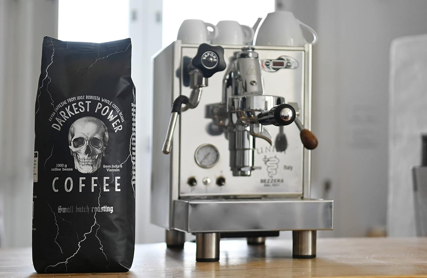 | Kaffeebohnen extra sterk | Espresso 100% Robusta | viel Kaffein wenig Säure | 1000g ganze Kaffee Bohnen | geigeint für Volautomatisch | met Zufriedenheitsgarantie