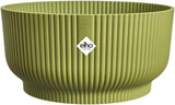elho Vibes Fold Bowl 25 - Bloempotten voor binnen - 100% gerecycled plastic - Ø 24,9 x H 12,1 cm - Groen/Ferngrün