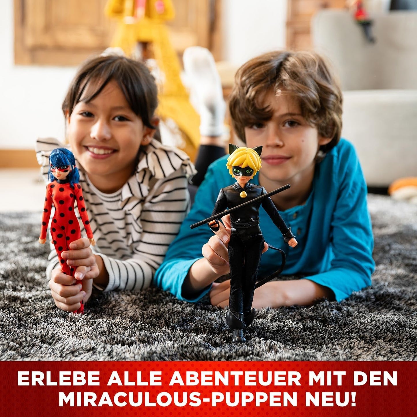 BANDAI - Wonderbaarlijk lieveheersbeestje - Mannequin-pop van 26 cm - Motan Noir - Officieel gelicentieerd Miraculous - Motan Noir gelede pop - Speelgoed voor kinderen vanaf 4 jaar - P50002