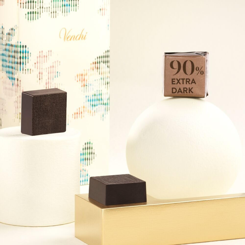 Venchi - Extra Bittere Blokjes 90%, 1 kg - Chocolade met Koffie - Glutenvrij - Veganistisch