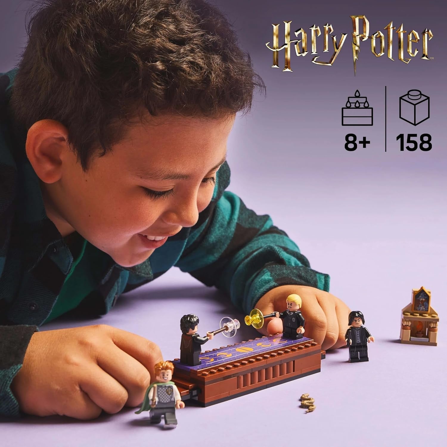 LEGO Harry Potter Hogwarts Castle: Dueling Club-bouwset met 4 minifiguren incl. Draco Malfidus, Gilderoy Smalhart & Severus Sneep, set Met functie Voor jongens en meisjes vanaf 8 jaar 76441 Bouwsets Besuche den LEGO-Store