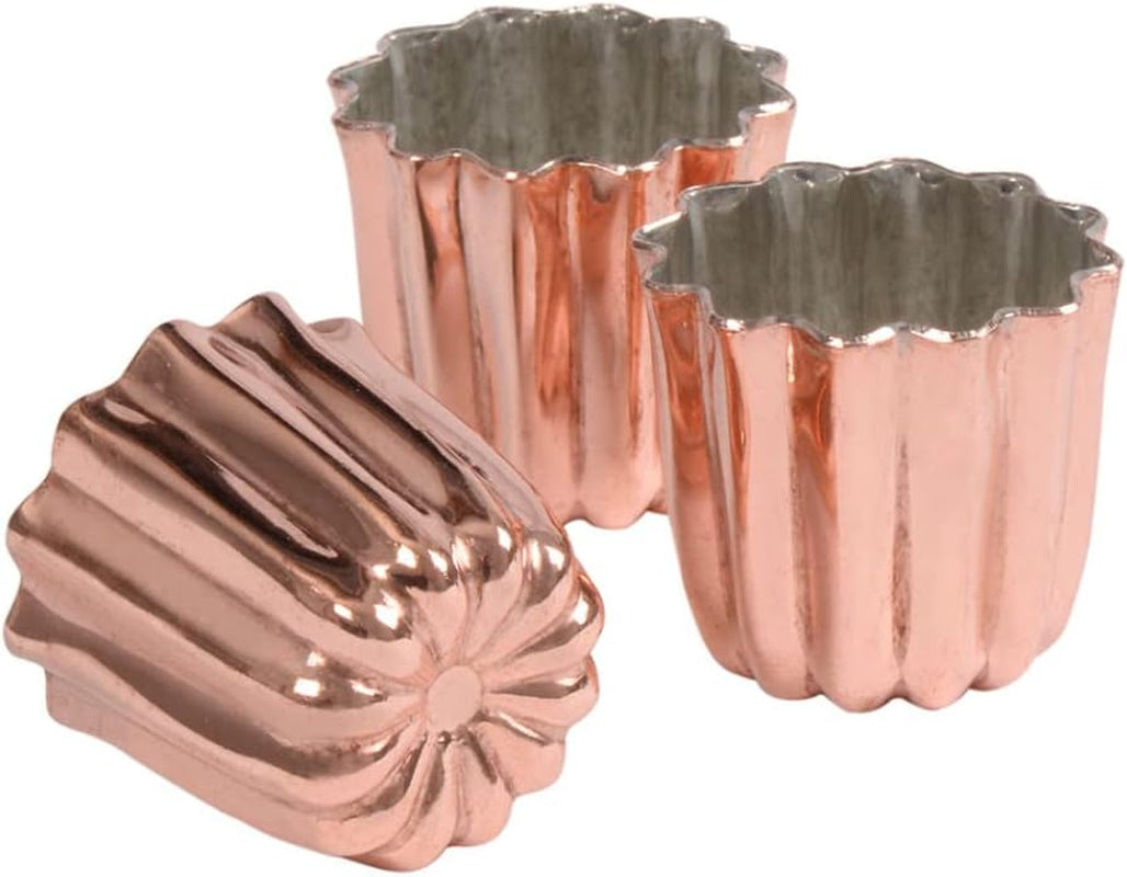 Bakvormen, koper, 17,5 x 6 x 6 cm, 3 stuks Bakvormen en bakplaten Naty Shop